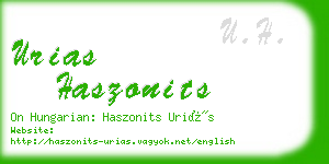urias haszonits business card